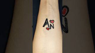 A N love tattoo designs trending tattoo viral [upl. by Annaeel]