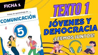 Jóvenes y democracia  Fichas de aprendizaje de COMUNICACIÓN Texto 1  5to secundaria [upl. by Ttennaj]