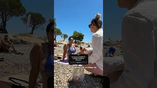 Quand on offre des produits sur les plages de Marseille microtrottoir summerproducts soleil [upl. by Adlen926]