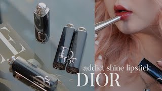 review amp swatch 💄 son DIOR JISOO có đáng mua dior addict shine lipstick  kieuchinh2706 [upl. by Etteluap272]