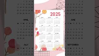 Calendar 2025 PDF Free Download Kalender [upl. by Alfred]