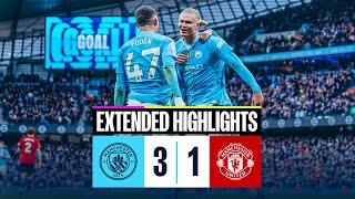 Manchester City 31 Manchester United  Foden Screamer amp Haaland Goals  Extended Highlights [upl. by Laon]