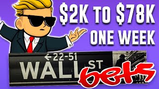 rwallstreetbets 2K to 78K in ONE WEEK WSB YOLO OPTIONS TRADING [upl. by Margette]