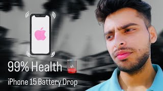 iPhone 15 Battery Health Drop 25 cycles 99 health 😬💆🏻‍♂️🪫 [upl. by Cornell145]