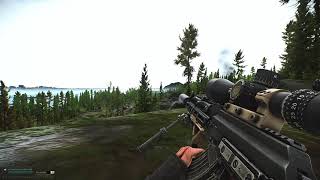 Tarkov long range 1025m head shot PVP AKM T45 tracer ammo [upl. by Cappello]