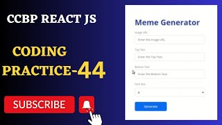 Meme Generator  Coding Practice 44  REACT JS  NxtWave  CCBP 40 [upl. by Majka715]