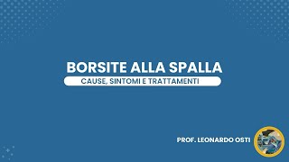 Borsite alla spalla  Cause sintomi e trattamenti [upl. by Latsirk]