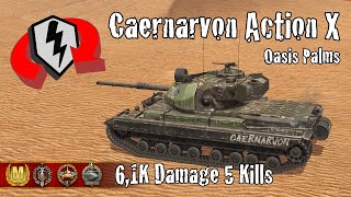 Caernarvon Action X  61K Damage 5 Kills  WoT Blitz Replays [upl. by Luanne]