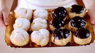 BIGNÉ ALLA CREMA E AL CIOCCOLATO Ricetta Facile di Benedetta  EASY CHOUX PASTRY RECIPE [upl. by Everson]