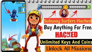 Subway Surfers Hack  Unlimited coins  Unlimited keys  Unlock All Mission [upl. by Labotsirhc]