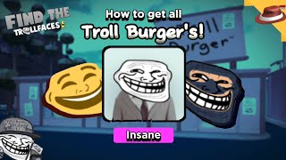 How to get All Troll Burgers Trollfaces  Find the Trollfaces Rememed [upl. by Randolf]