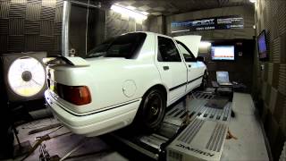 443bhp Sapphire Cosworth On the Dyno at Motorsport Developments In Blackpool Lancashire [upl. by Magdalene]