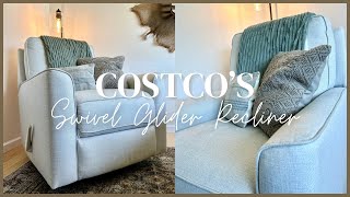 THE BEST RECLINER FROM COSTCO  Review 2024  True Innovations Paxley Fabric Swivel Glider Recliner [upl. by Nonaihr607]