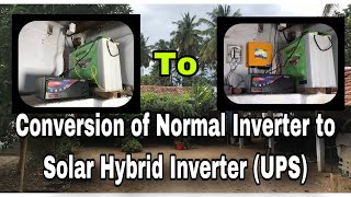 Normal Inverter to Solar Hybrid Inverter  MPPT Solar Charge Controller  Smarten Prime [upl. by Aihsitan]