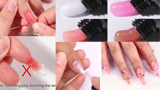 Poly gel tutorial for beginner \ How to use poly gel to do your own nail art \ Morovan poly gel kit [upl. by Nidroj]