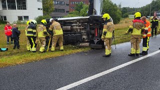 Busje over de kop A7 Drachten bergervanhetnoorden [upl. by Haidabej]