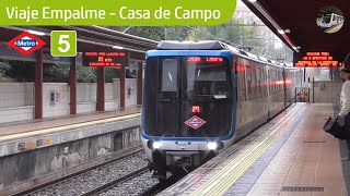 Viaje Empalme  Casa de Campo en serie 2000B  Metro de Madrid L5 [upl. by Anawed240]