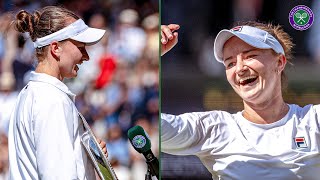 “Best day of my life”  Barbora Krejcikova  Wimbledon 2024 Champion  Oncourt Interview [upl. by Kurt]