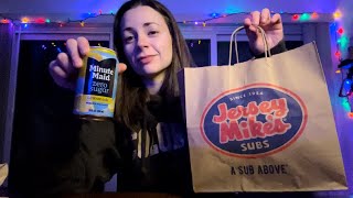 ASMR • Jersey Mike’s Mukbang 🥪🥤 [upl. by Ogilvie386]