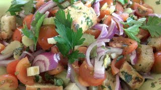 PANZANELLA SALAD  Nickos Kitchen [upl. by Ajna]