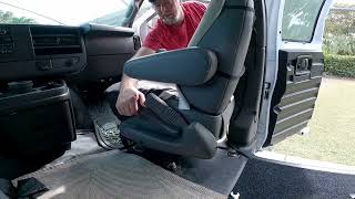 How to install a swivel seat in a van part 2 [upl. by Ardle]