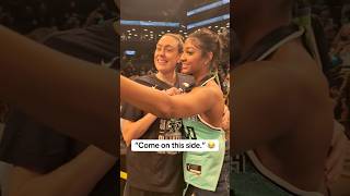 Angel Reese with Breanna Stewart at WNBA Finals [upl. by Yuria469]