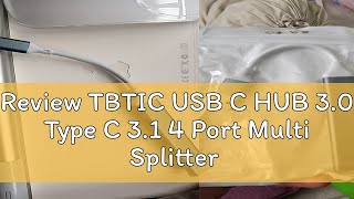 Review TBTIC USB C HUB 30 Type C 31 4 Port Multi Splitter Adapter OTG For Xiaomi Macbook Pro 13 1 [upl. by Kirsti215]