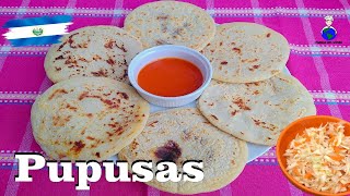 Como hacer Pupusas Salvadoreñas de Queso y Frijoles [upl. by Hatfield595]