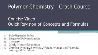 Polymer Chemistry  Crash Course [upl. by Florrie]