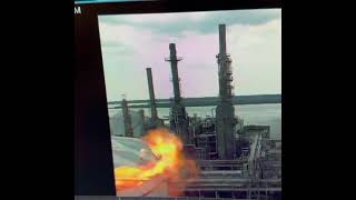 June 3rd 2023 Calcasieu Refining plant explosion refinery explosions lightening [upl. by Elleynod]