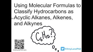 302 BCH3023 Using Molecular Formulas to Classify Hydrocarbons as Alkanes Alkenes and Alkynes [upl. by Elletnuahc]