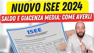 ISEE 2024 documenti come ottenere saldo e giacenza media dei conti [upl. by Leroj]