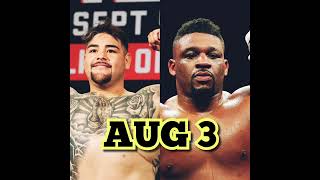 ANDY RUIZ VS JARRELL MILLER AUG 3 CRAWFORD MADRIMOV CARD [upl. by Akimahs]