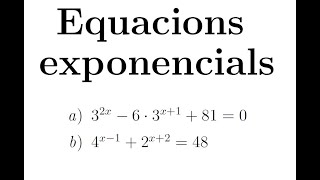 Equacions exponencials  Part 5 [upl. by Ile]