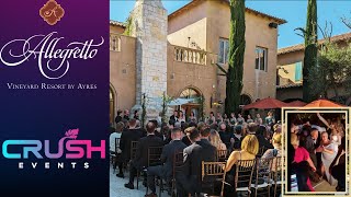 Allegretto Winery Wedding Gets WILD  Crush Events  Levi J [upl. by Aicargatla]