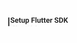 Flutter  Setup Flutter SDK on Windows [upl. by Nnylrac]