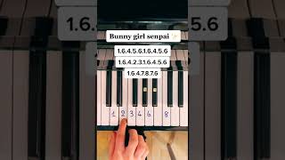 Bunny Girl Senpai Piano Tutorial [upl. by Marin]