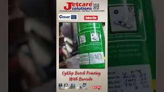 Cyklop batch printing with barcode cyklop machine printingcompanies videojet jetcare [upl. by Etiuqram860]