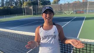 Aptos freshman Kiana Safari SCCAL singles tennis champion [upl. by Nameerf]