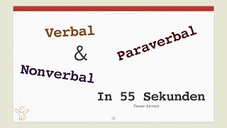 Verbal NonVerbal ParaVerbal  Kommunikation einfach erklärt [upl. by Lorna674]