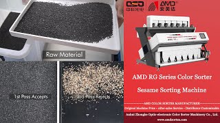 AMD SortexRG6 Sesame Seeds Color Sorter Machine Price for Black Sesamum Sorting [upl. by Bran]