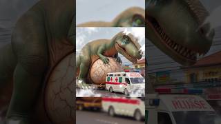 A pregnant dinosaur gives birth to a hospital shorts pregnancy dinosaur funny animals comedy [upl. by Zetnauq]