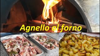 Agnello con patate al forno a legna ricetta per capretto o agnello [upl. by Nuawtna]