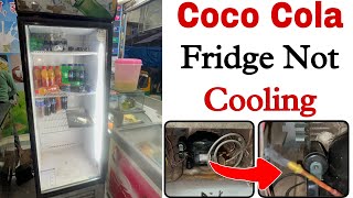 Visi cooler Coco cola fridge not cooling  visi cooler fridge thanda nahi kar raha hai [upl. by Sucirdor684]