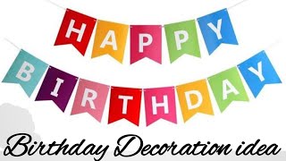 How To Make Birthday Banner DIY Birthday Banner Birthday Decoration Ideas 🎈🎈🎈💡💡 [upl. by Enelia]