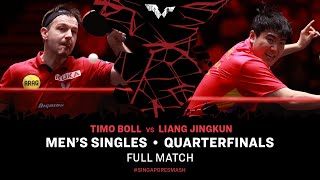 FULL MATCH  LIANG Jingkun vs Timo BOLL  MS QF  SingaporeSmash 2024 [upl. by Akimahc]