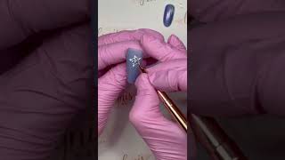 Snowflake tutorial snowflakenails winternails lynisnailshop nailtutorial [upl. by Odicalp]