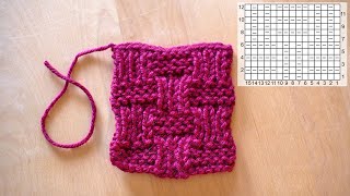 Knitting patterns Checkerboard stitch [upl. by Yeneffit]