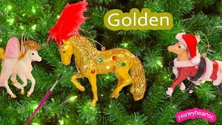 Breyer Holiday Stablemates  Christmas Golden Jewel Stallion Ornament Activity DIY Kit Review Video [upl. by Peyton]