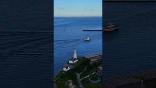 2 Connecticut coastal lighthouses by drone no access by land [upl. by Hannis]